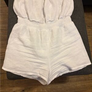 No Boundaries White Cotton Romper